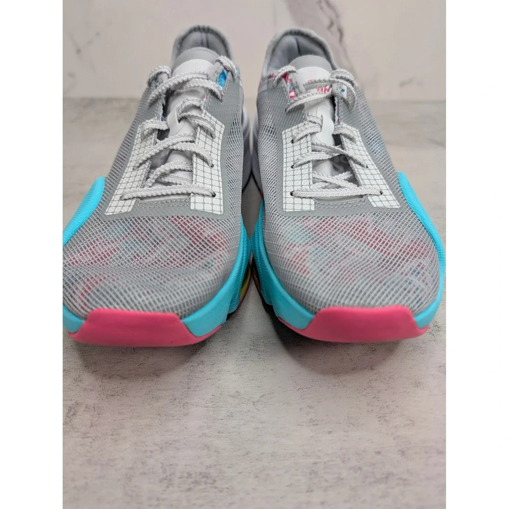 Nike SuperRep Cycle 2 Women's Gray Training Shoes US 7 Turquoise Pink CW2317-002